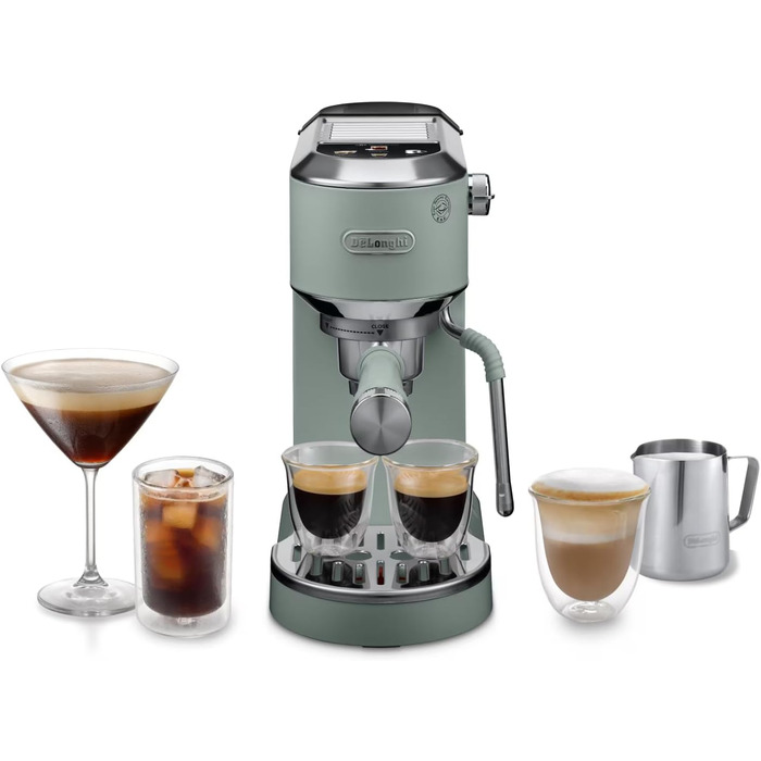 Еспресо-кавоварка De'Longhi Style EC 685.B Dedica 2025: компактна, з професійним капучинатором, для кави та ESE Pads