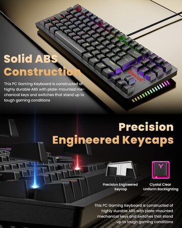 Redragon K552 Комплект: Механічна клавіатура та миша для геймінгу з RGB-підсвічуванням, brown switches, 4200 DPI, QWERTZ DE Layout