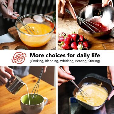 Набір міні-збивачі Walfos (2 шт.) - нержавіюча сталь, 13 см + 18 см. Збивачі для кухні, для приготування, змішування, збивання яєць та інших продуктів.