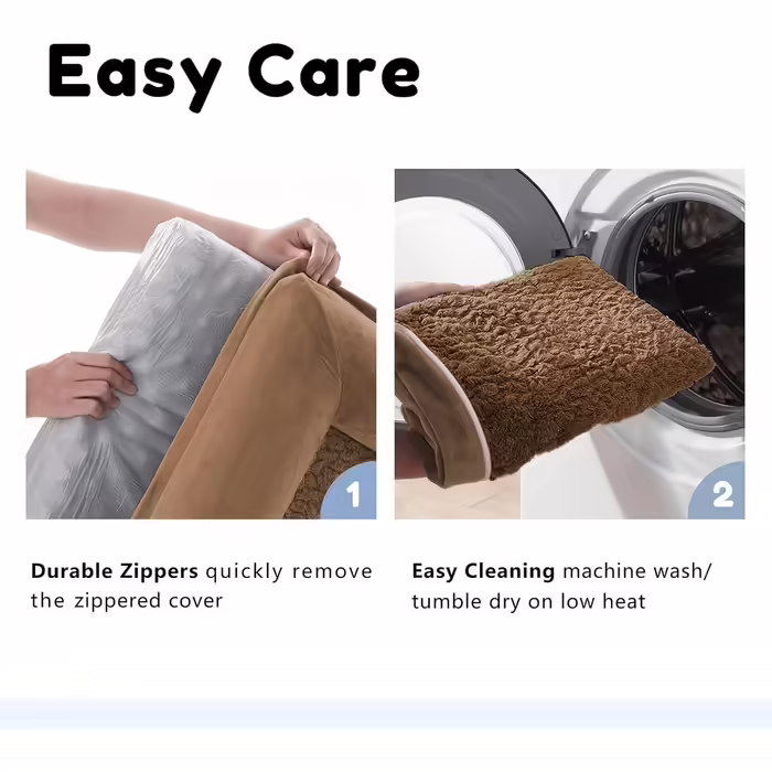 WESTERN HOME Dog Bed, Dog Basket, Large Dogs, Orthopedic Dog Bed, Dog Sofa, Waterproof, 106x76x10cm, Dog Beds with Washable Cover, Dog Basket for Large Dogs, (L 106 x W 76 x H 19 cm, Brown)