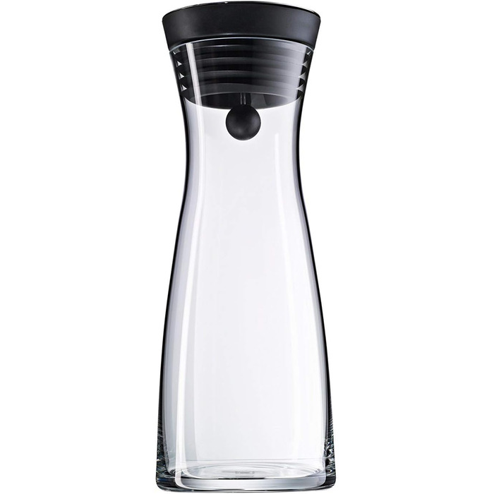 WMF Basic Glass Water Carafe 0.75 liter, Glass Carafe with Lid, Silicone Lid, CloseUp Closure