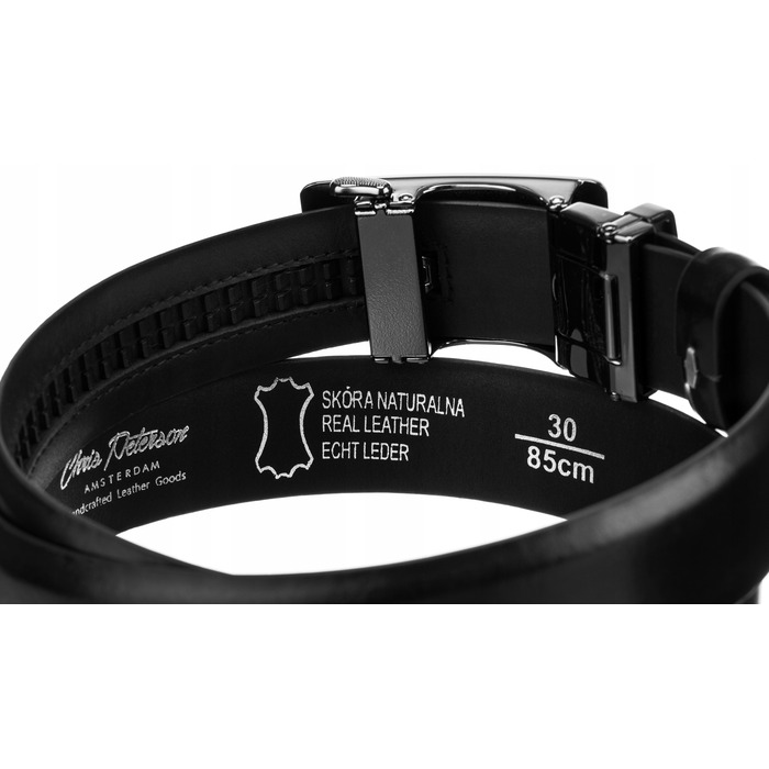 Шкіряний ремінь Peterson PTN A001, чорний