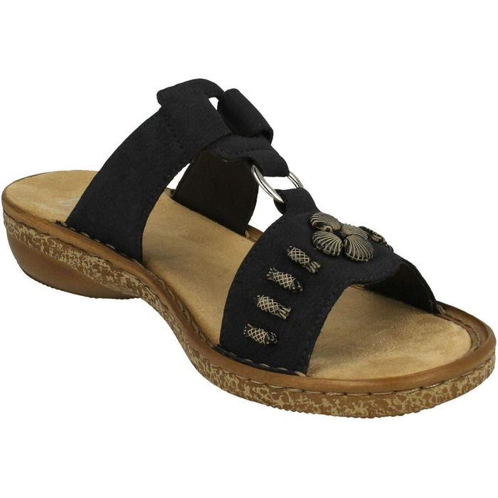 Пантолети Rieker 628M6 жіночі блакитні, розмір 41 EU, Slip-On