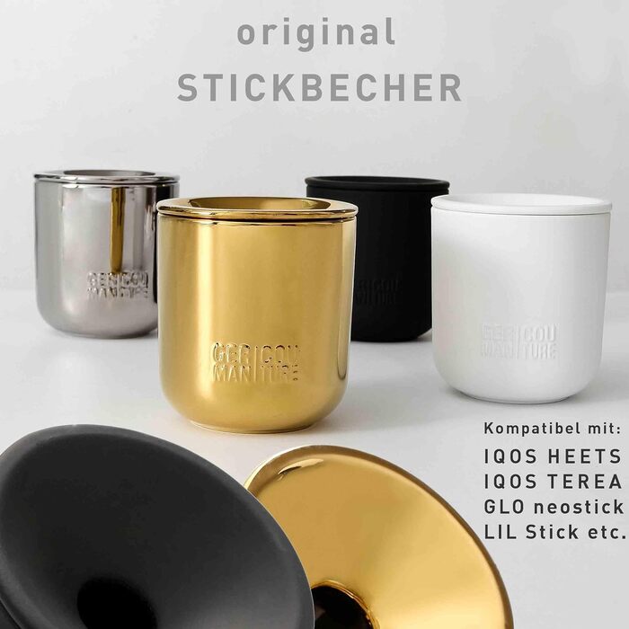 Попільничка для IQOS ILUMA PRIME, TEREA, Heets, Glo Hyper Pro Air, Ploom X evo – GC German Couture, Золото