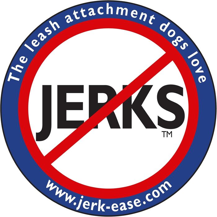JERK-EASE амортизатор для повідка – банджі-подовжувач для собак, патентований захист від ривків, підходить для будь-якого повідка, нашийника чи шлейки, ідеально для рулеток