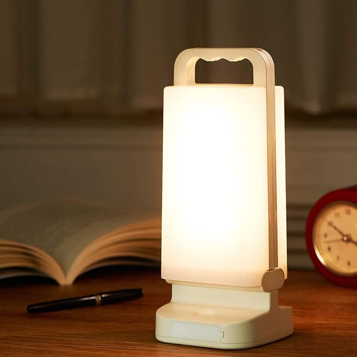 Lepwings LED Camping Lantern Solar, Dimmable Touch Camping Lantern with 4400 mAh Power Bank, IPX4 Waterproof, Rechargeable Lamp for Camping, Adventure, Fishing, Blackout Emergency Equipment
