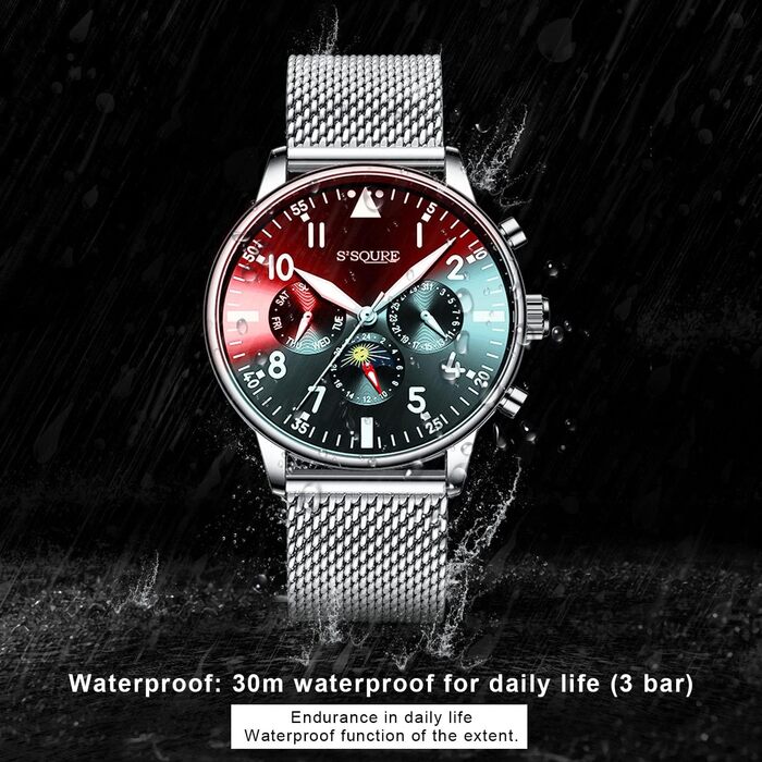 Чоловічий годинник, автоматичний механічний, на зап'ястя, аналоговий, з датою, з нержавіючої сталі. С-подібний ремінець, спортивні годинники, подарунок (сріблястий)