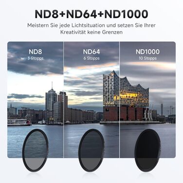 Набір фільтрів Rollei F:X Pro ND (ND8, ND64, ND1000) для об'єктивів 55 мм - 3 шт.