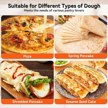 Пресс для тортилій Cyrank, ручний ротатор для роти, прес для тако, квесаділи, з алюмінієвого сплаву (16 см, срібний)