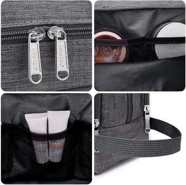 Чоловічий туалетний аксесуар WANDF для подорожей - Косметичка-органайзер для подорожей, Джинсовий сірий