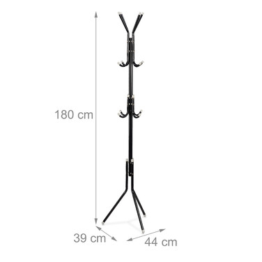 Relaxdays Metal Coat Rack in Black