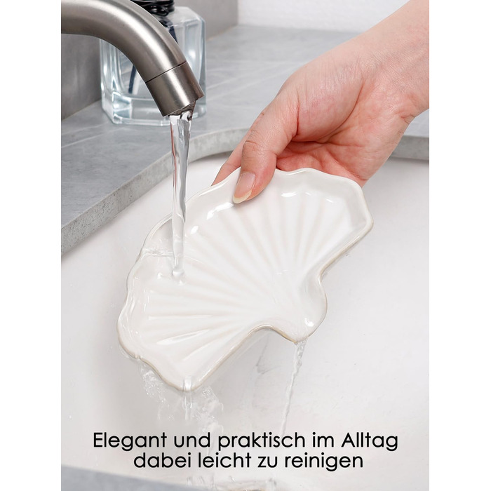 Керамічна мильниця з піддоном Antis's Home, зелена, для ванної кімнати, душа та умивальника, сучасний дизайн