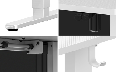 Електричний стіл для роботи 100 см Huzaro Hero 7.9 White з плавним регулюванням висоти