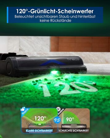 Ручний бездротовий пилосос Tineco Pure ONE S50 Pro: 150AW, 65 хв роботи, LED, ZeroTangle