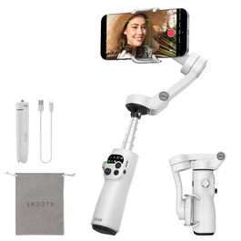 ZHIYUN Smooth Q5 Ultra - Стабілізатор для смартфона з AI-трекінгом, керуванням голосом, пультом ДУ, світлом, штативом, 13.5год роботи, 3-осьовий, Volg (Стандарт)