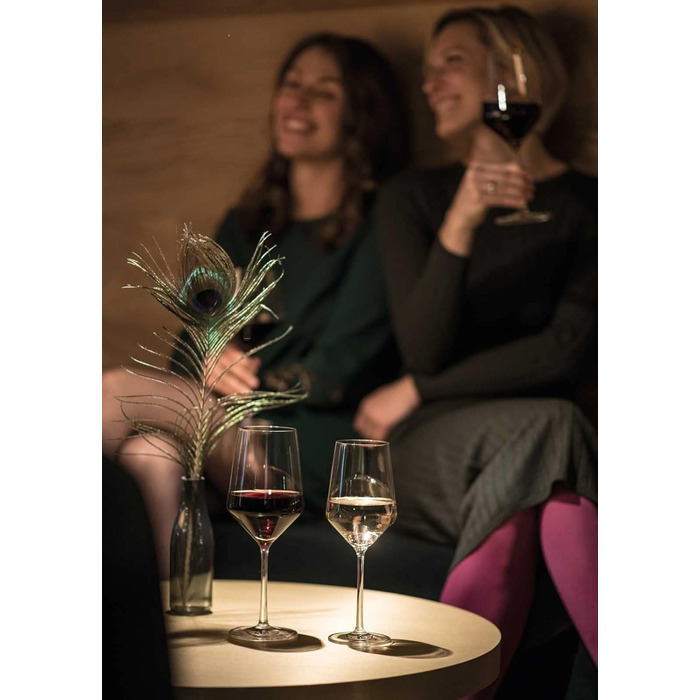 Набір келихів Zwiesel Glas Date Night Pure: 4 шт. (2 шампанських 297 мл, 2 для червоного вина 540 мл), тритан-кристал, для посудомийної машини, вироблено в Німеччині