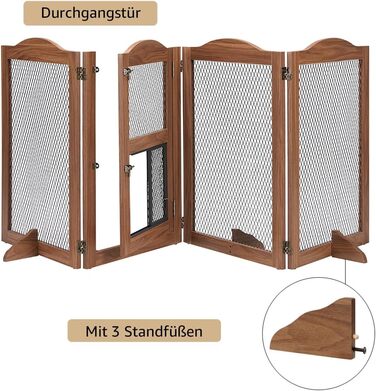 Захисний бар'єр для каміну Unipaws, огорожа для собак, перегородка, 6 панелей, без свердління, білий (коричневий)