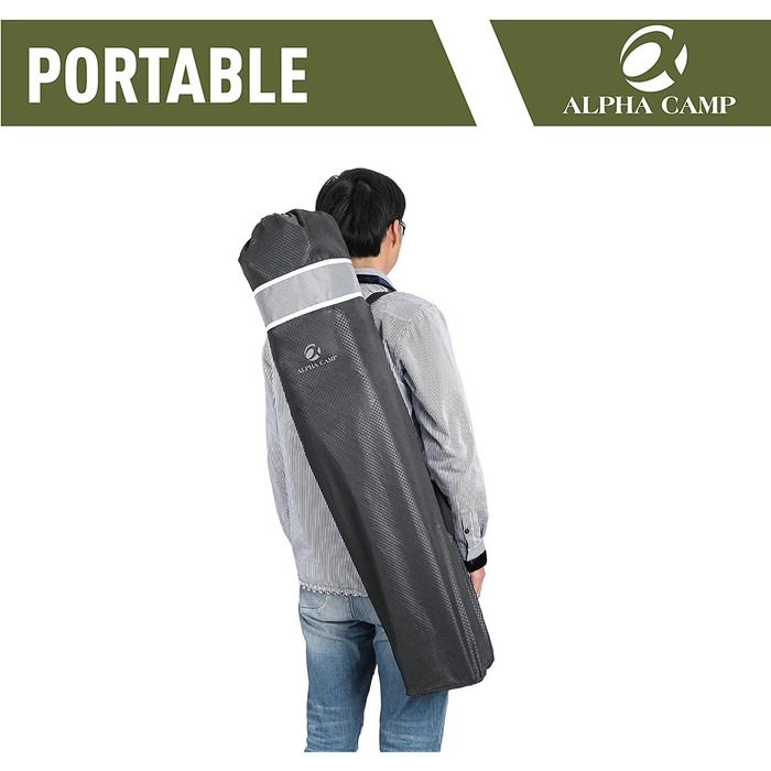 Кемпінговий стілець ALPHA CAMP складний, до 160 кг, з підлокітниками та тримачем для напоїв, сталевий каркас, чорно-сірий X-Large