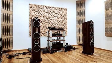 Набір акустичних басових пасток для кутів PULSE-100mm (4 шт), 50x50x10 см, колір горіх — звукопоглинаючі панелі для студії звукозапису