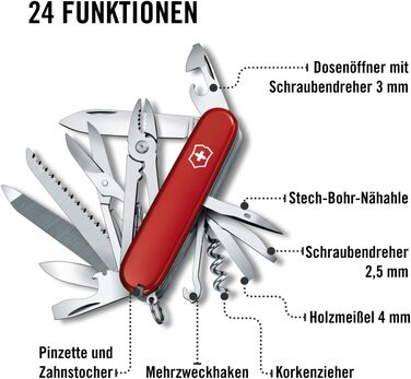 Мультитул Victorinox Handyman: 24 функції, ніж, відкривачка для консервів та корка, Швейцарський  ніж