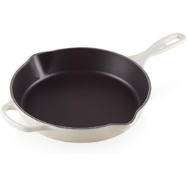Le Creuset Signature висока сковорода-сервірувальниця з чавуну, універсальна для всіх плит і духовок, 26 см, 2 л, колір Meringue