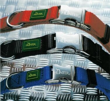 Нашийник для собак Hunter Vario Basic ALU-STRONG, нейлон, алюмінієва застібка, оранжевий, розмір L