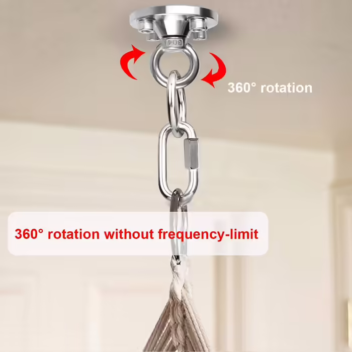TSSS 360 Degree Swivel Ceiling Hook Swing Set Punching Bag Hammock - Up to 500kg Load Capacity Stainless Steel Wall Swivel Hook, Hook Base, Hanging Swing, Yoga Hook