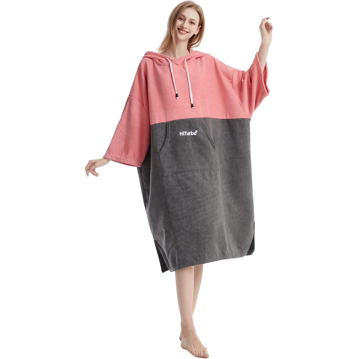 Hiturbo Surf Towel Poncho Changing Aid - Men's and Women's Changing Robe Bath Poncho Changing Helper Surfing Beach