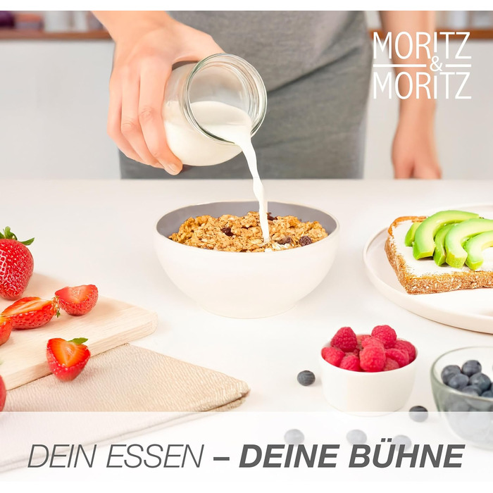 Набір керамiчних мисок Moritz & Moritz CAVO (6 шт.) для мюслю, супів та салатів. Кераміка, стійкі до миття в посудомийній машині та використання в мікрохвильовці. Ідеально для щоденного використання.