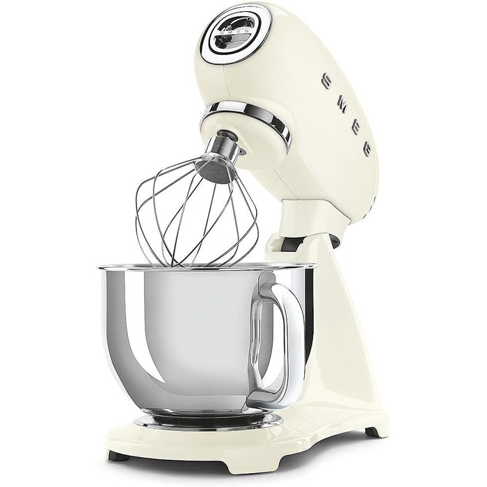 Планетарний міксер Smeg SMF03PKEU, 800 Вт, 10 швидкостей, з набором вінчиків, колір Rose (Крем)
