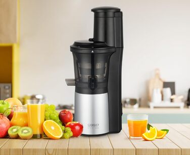 CASO SJW 300 Design Slow Juicer: Gentle and gentle juicing thanks to the low speed (60 rpm), up to 30% higher juice yield compared to conventional juicers, quiet 300 watt motor