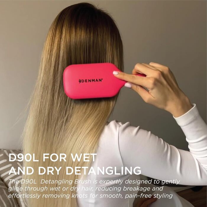Щітка для волосся Denman D90L Tangle Tamer Ultra для довгих та густих волосся, рожева