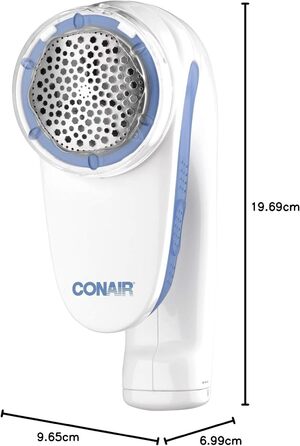 Електричний видалення ворсу Conair CLS1XE: бездротовий прилад для одягу та тканин, білий/блакитний