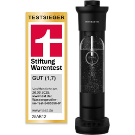 GROHE Blue Fizz Набір для газованої води (3 рівні газування, без CO2 балона, 1x 0,85л пляшка + засіб для чищення), чорний, 31943K00