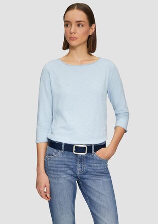 Чоловічий шкіряний ремінь s.Oliver з прямокутною пряжкою та логотипом, чорний 105