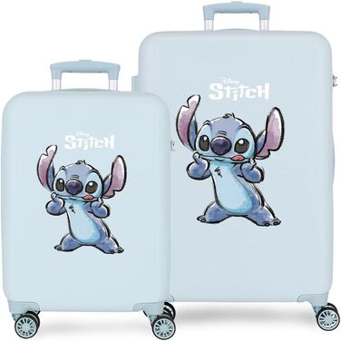 Чемодан Disney Stitch Moods, середній, ручна поклажа, ABS, кодовий замок, 4 колеса