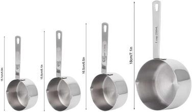 Stainless steel measuring spoon for baking, measuring cup, scoop with scale, kitchen supplies, tableware, utensils (measuring weight: 60 ml) (one color, 60 ml)