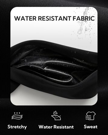 Поясна сумка для телефону Waterfly: поясний ремінь для бігу, джогінгу, спорту, подорожей (одношарова, чорна)