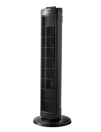 PELONIS 76 см Турбовентилятор з осциляцією, 3 швидкості, таймер 8H, тихий та компактний для дому/офісу (чорний)
