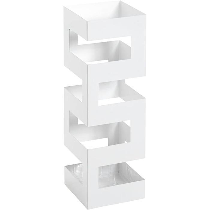 HAKU Modern White Metal Umbrella Stand - 16x48x16 cm - Stylish Home Decor