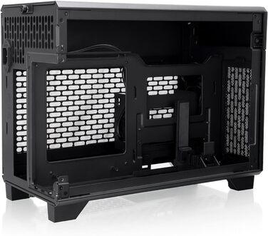 Корпус Thermaltake TR100 Black Mini-ITX SFF: 18.4L, Dual-Chamber, PCIe 4.0, підтримка AIO 280mm, тиха система охолодження