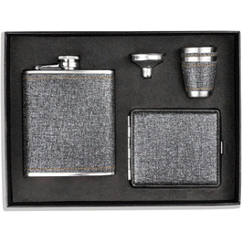 Набір фляга 260мл з нержавіючої сталі, фляга для віскі, міні-фляга, подарунок (зелена)