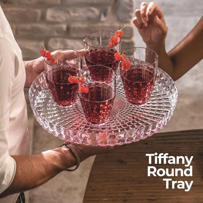 Guzzini - Tiffany, Round Tray - Transparent, Ø35.6x h4 cm - 19890100