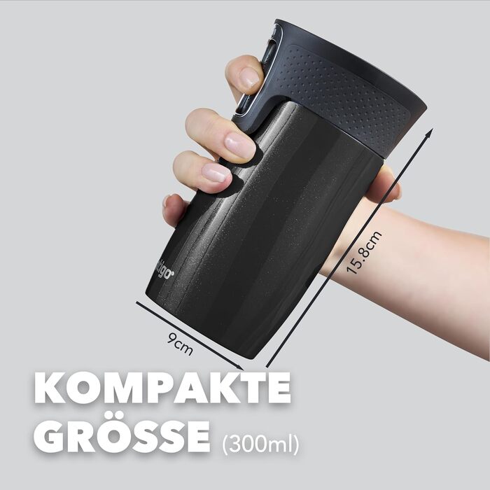 Термокружка Contigo West Loop Autoseal з нержавіючої сталі, 300 мл, Licorice
