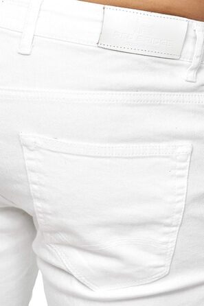 Джинси чоловічі Slim Fit, еластичний денім, 5 кишень, білі, 32W/34L, повсякденні та офісні