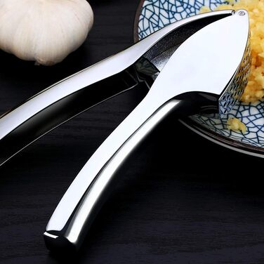 Прес для часнику з нержавіючої сталі, професійний подрібнювач часнику, прес-подрібнювач часнику, легко очищається, міцний