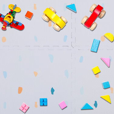 Relaxdays Puzzle Mat with Dots, 6-Piece Set