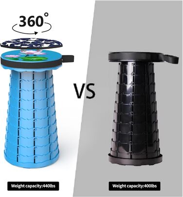 Зручний складаний стільчик Alevmoom з подушкою, для кемпінгу, подорожей та відпочинку на природі (200 кг)