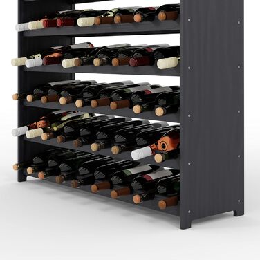 RW Series Wooden Wine Rack for Bottles, Anthracite, Brown, Natural, RW-3, 13-15 lie, for 91-135 Bottles, Wine, Bottle Rack (Anthracite, RW-3-135, 198 x 92 x 26.5, for 135 Bottles)