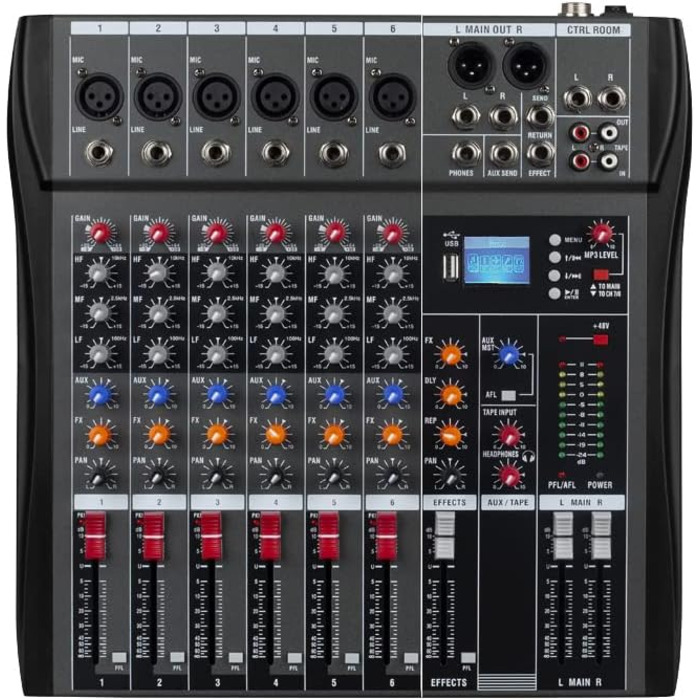 Професійний мікшер Weymic CK-Sseries для запису, DJ, сцени, караоке, з USB, 6-канальний